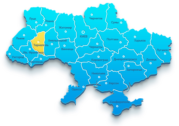 Карта Тернопільської області